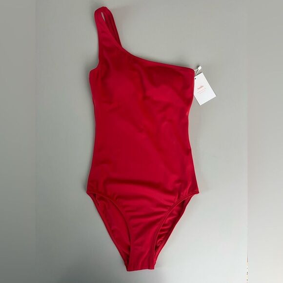 NWT Andie Swim The Nantucket One Piece LT Eco Nylon in Cherry Red Size XST - Picture 4 of 12